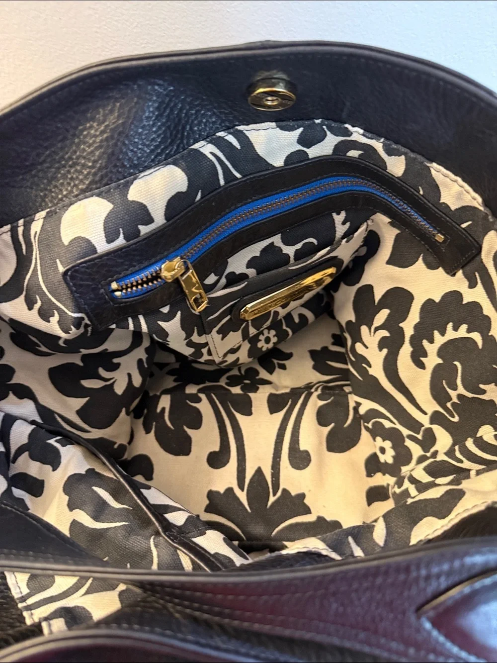 Rebecca Minkoff Black Leather Hobo with Gold-Tone Accents